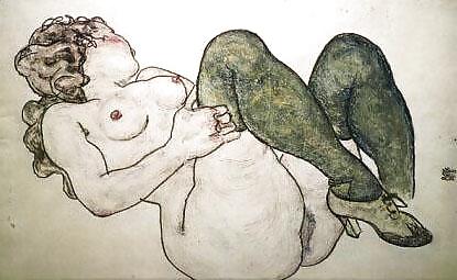 Drawn Ero and Porn Art 30 - Egon Schiele #8368726