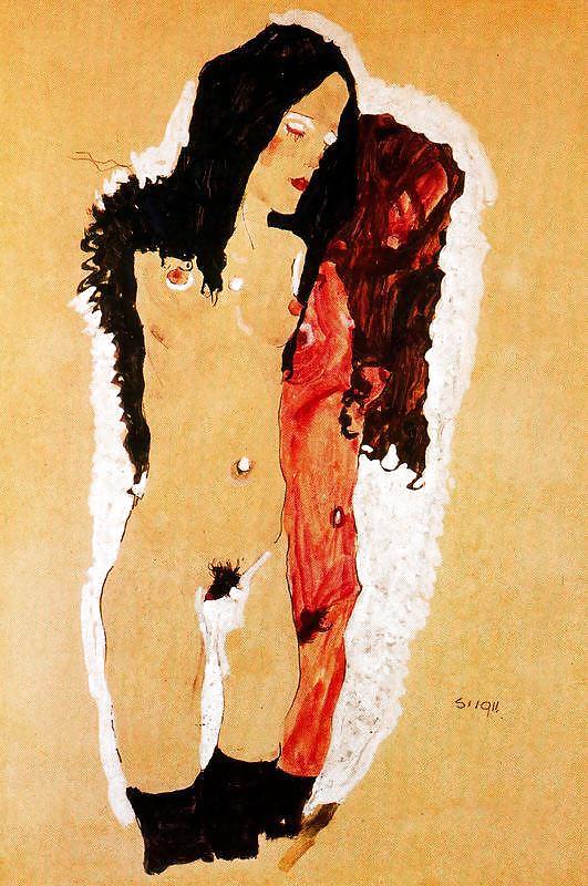 Drawn Ero and Porn Art 30 - Egon Schiele #8368824