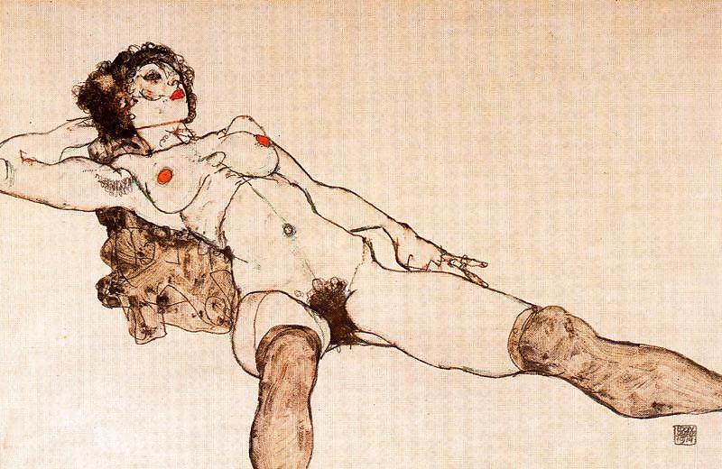 Drawn Ero and Porn Art 30 - Egon Schiele #8368842