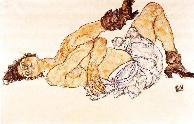 Drawn Ero and Porn Art 30 - Egon Schiele #8368904