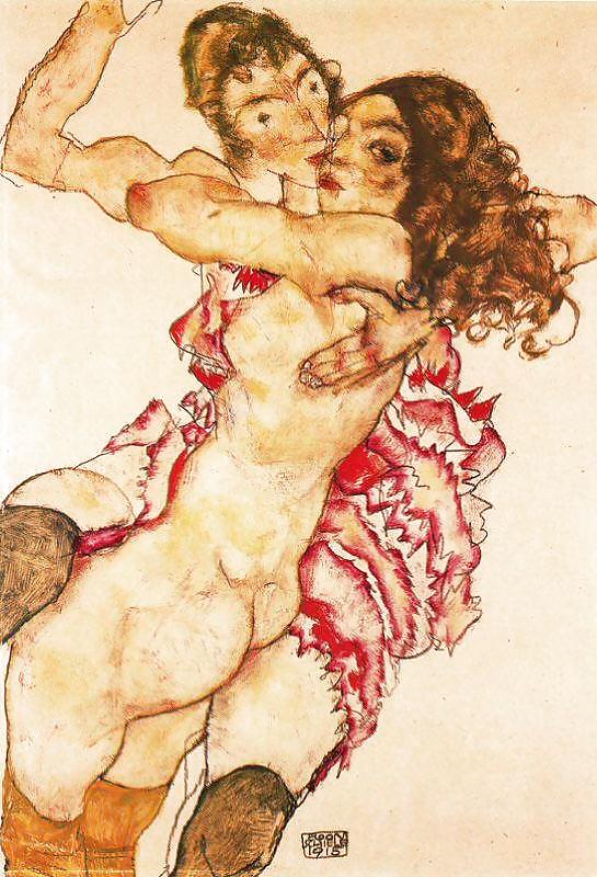 Drawn Ero and Porn Art 30 - Egon Schiele #8368907