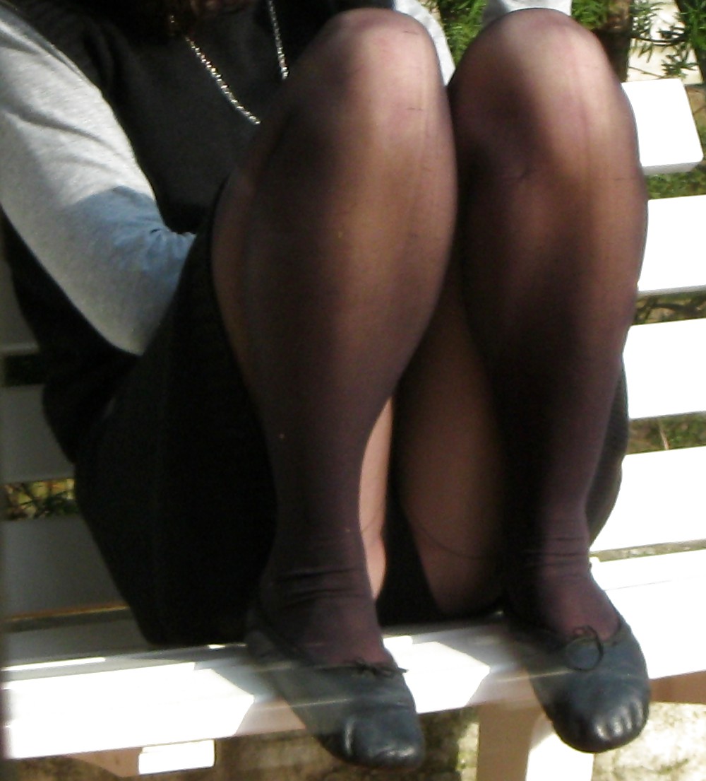 My wife in pantyhose and ballet flats #8351196