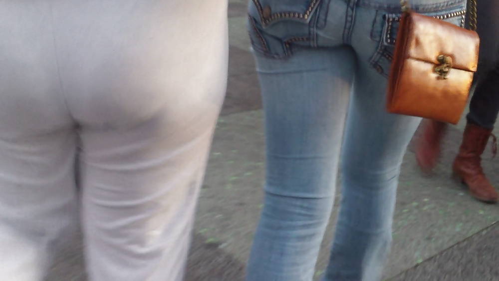 Butts & ass at night in tight jeans #10296320