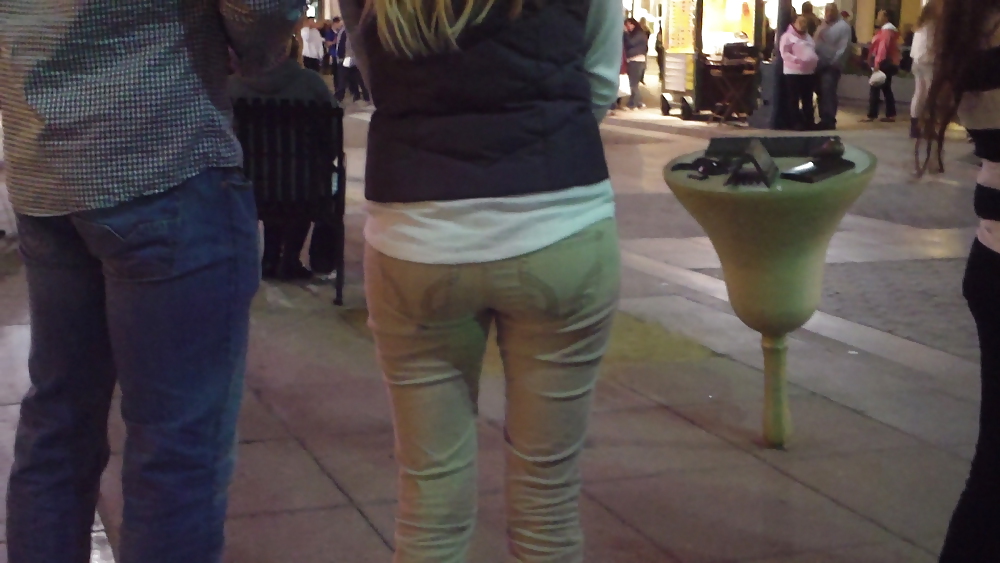 Butts & ass at night in tight jeans #10296396