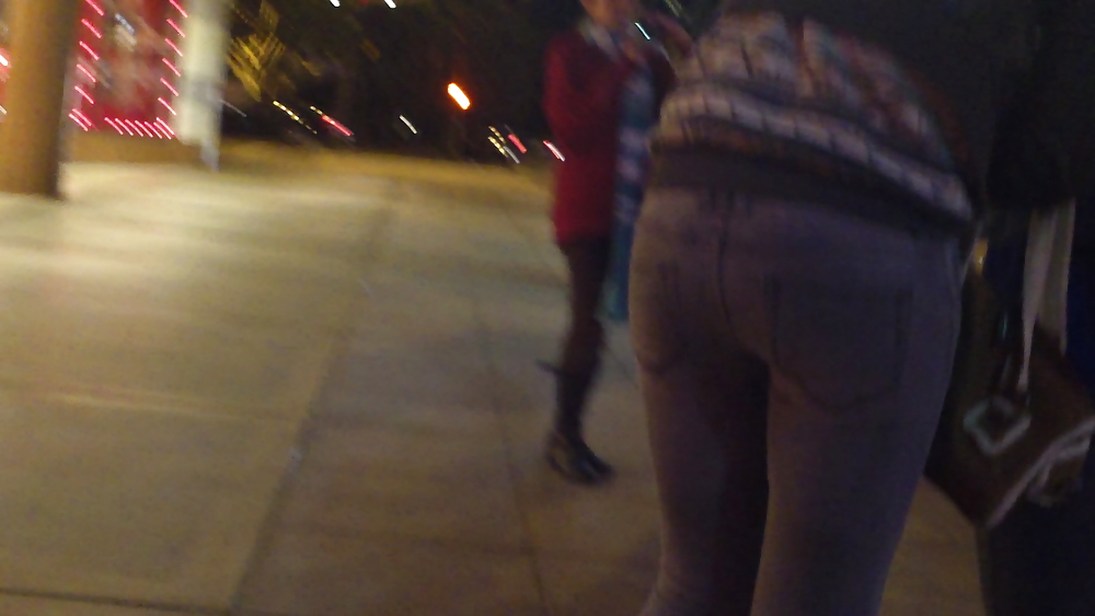 Butts & ass at night in tight jeans #10296474