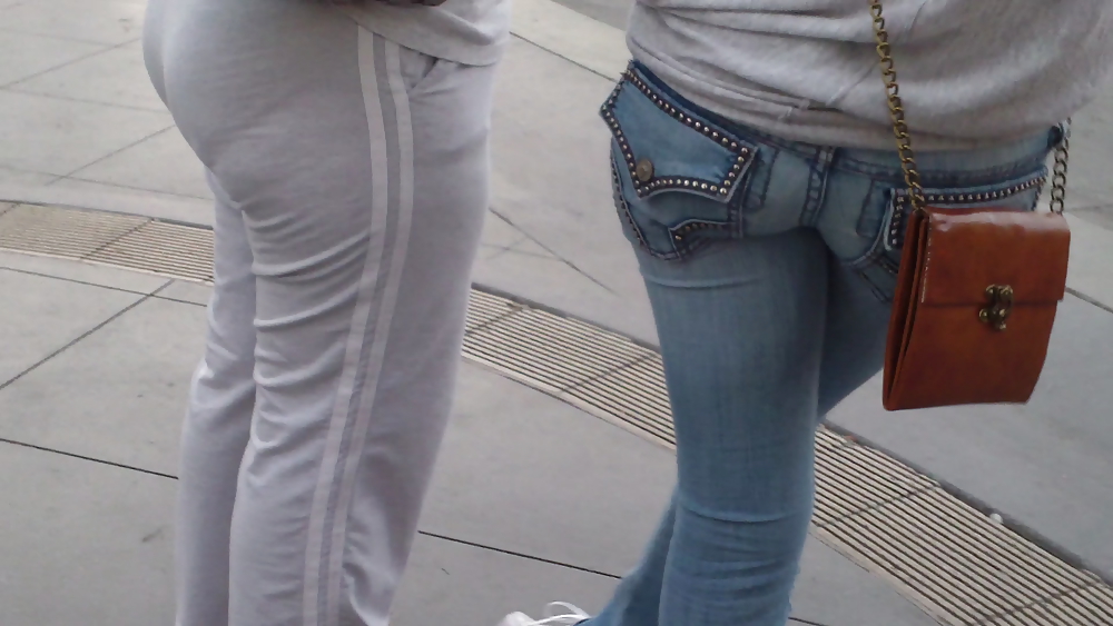 Butts & ass at night in tight jeans #10296491