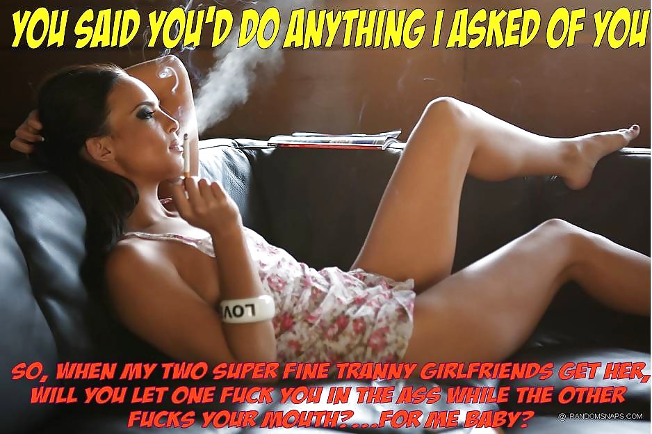 SHEMALES SMOKING GIRLS T-GIRL CAPTIONS  #13709514
