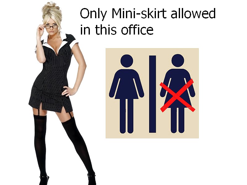 Only miniskirt allowed in this office #5056104