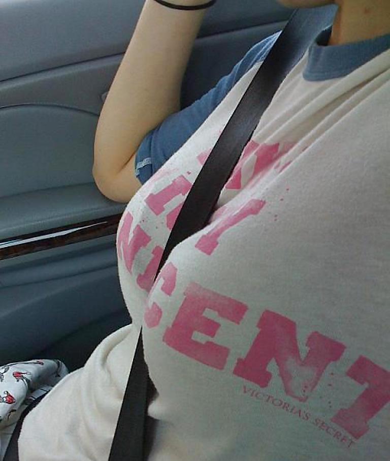 Purse strap between the breasts 02 #8493005