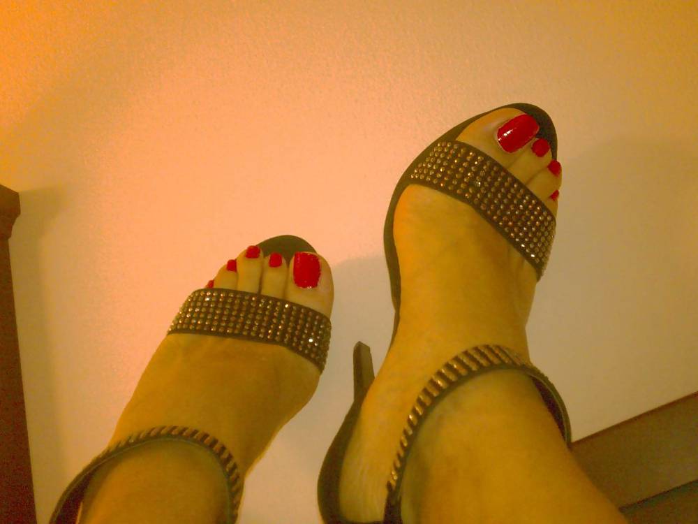 Sexy feet red toes #16405159