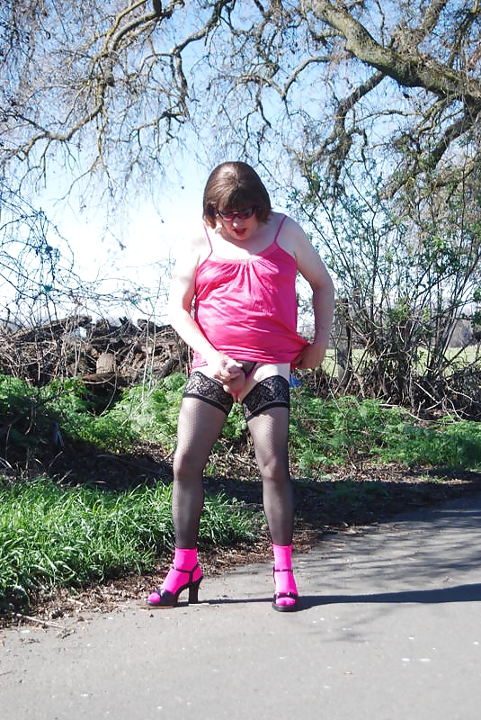 Sexy cd showing off outside #11353131