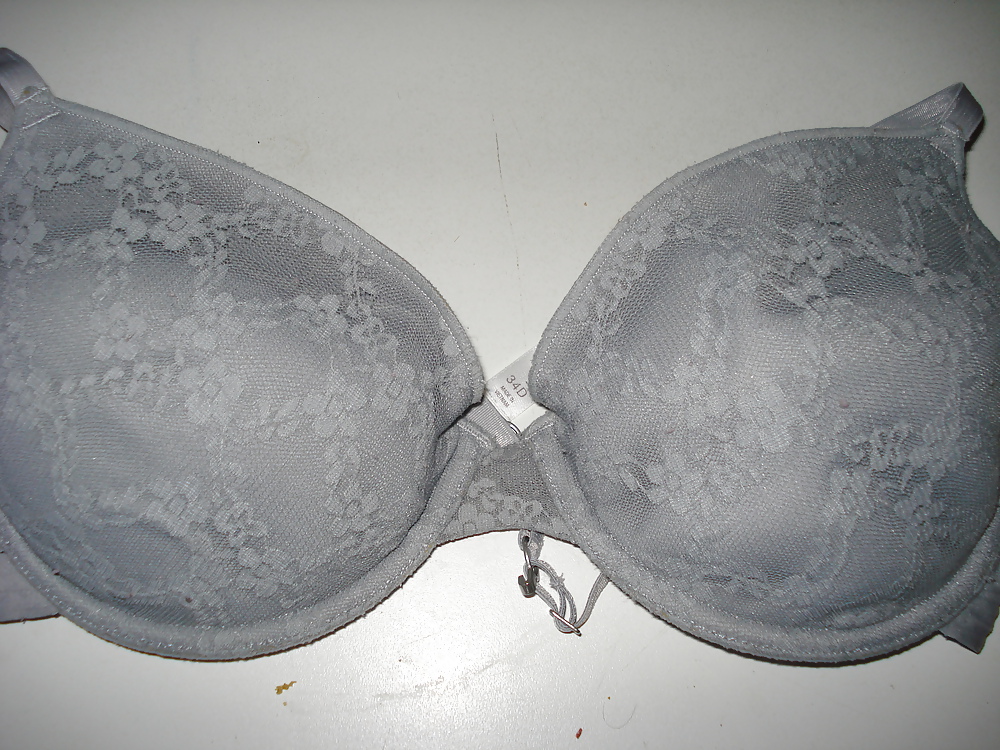 Gray Lace Bra #10750963