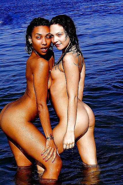 Lesbian Lovers On A Sunny Beach #8057518