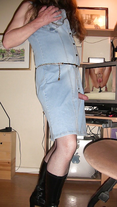 Demin Kleid Cross-Dressing Mich In Taste Durch #16890253