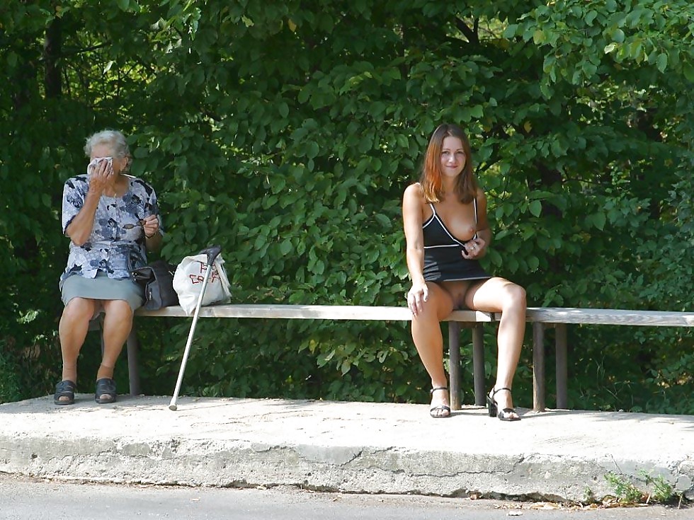 Sluts upskirt and nude on benches 6 #16117186