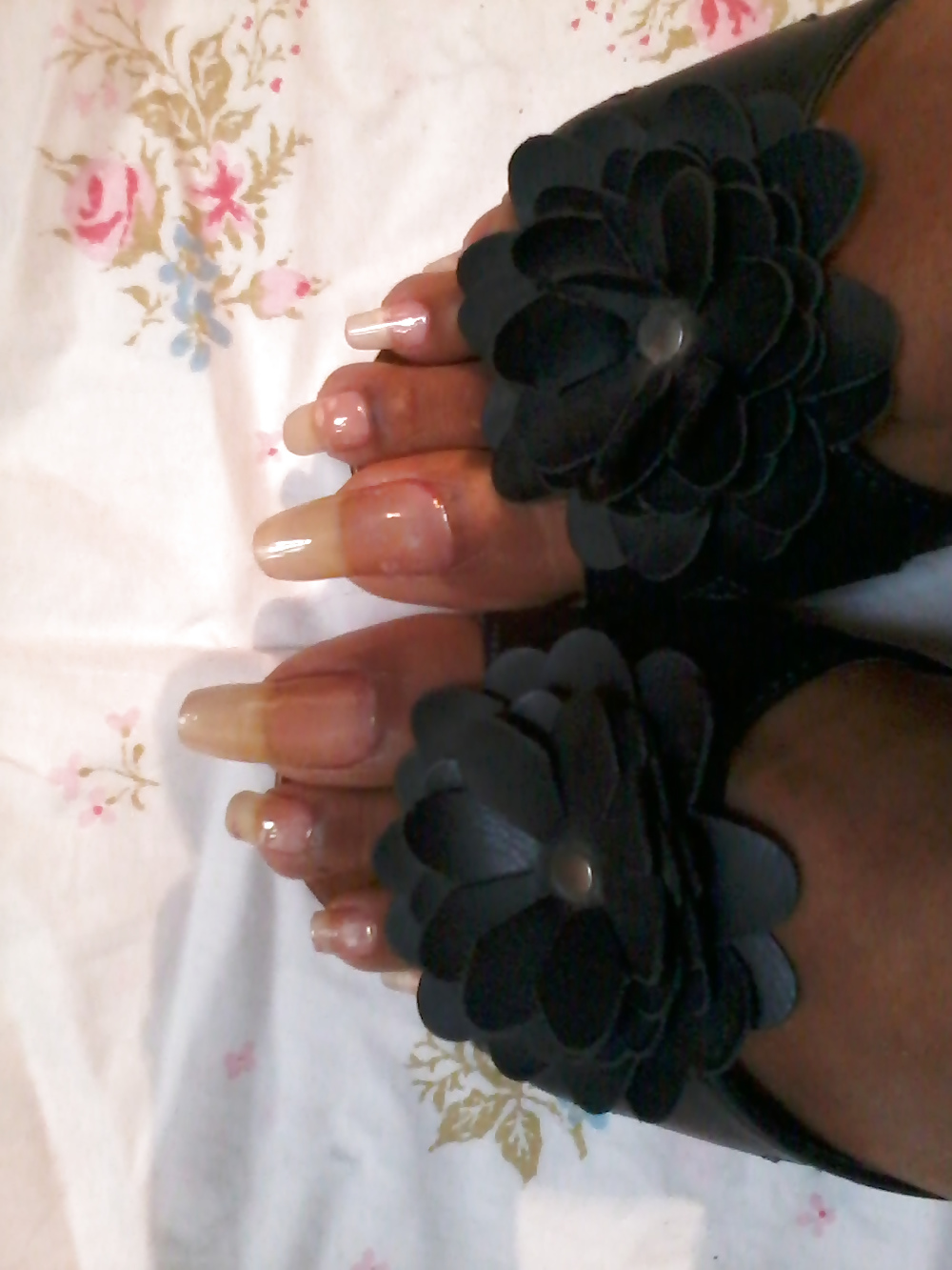Black chicks with long nails and long toenails 2 #15003296