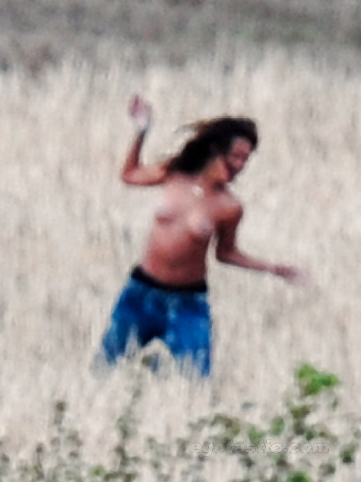 Rihanna Topless Candids on We Found Love Music Video Set #7516026