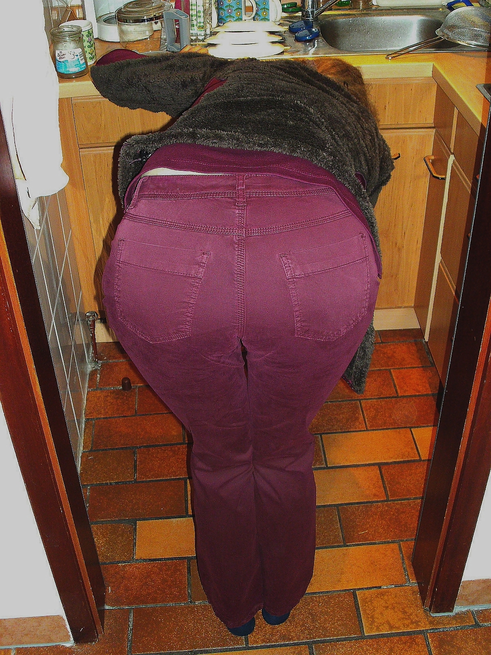 Big firm mature ass in jeans #22593363