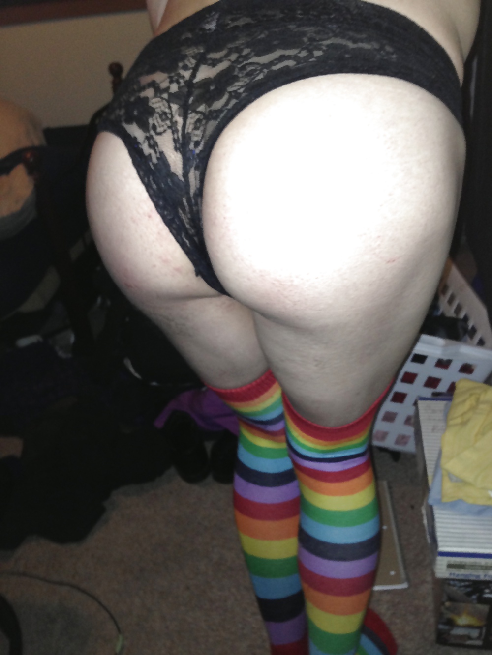 Cute Crossdresser with Round Ass in Socks #19459861
