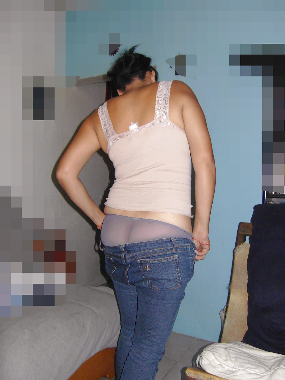 Latina mature transparent fullback panty #22354854