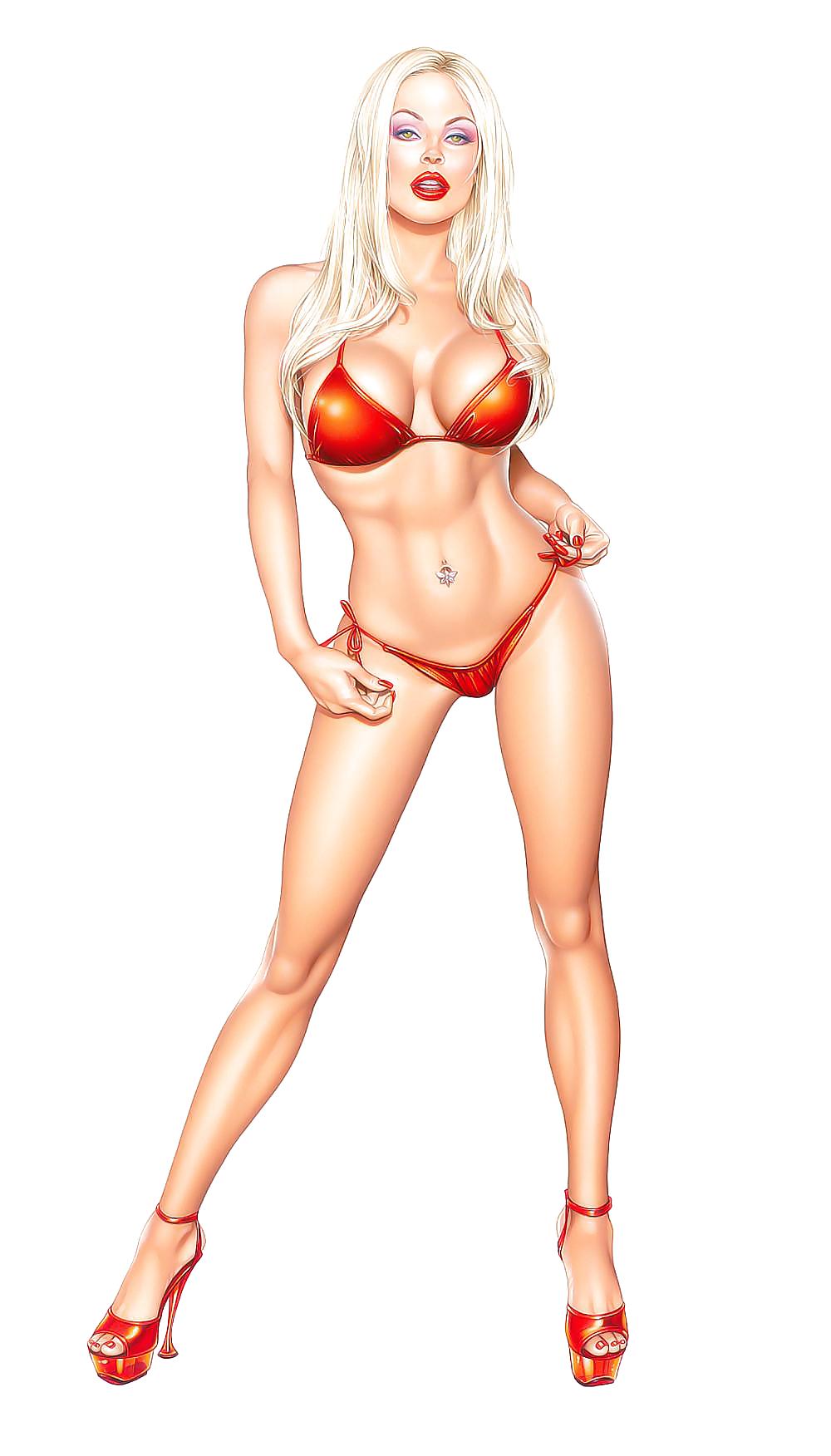 Cartoon Art Pin-Ups Collection #8802033