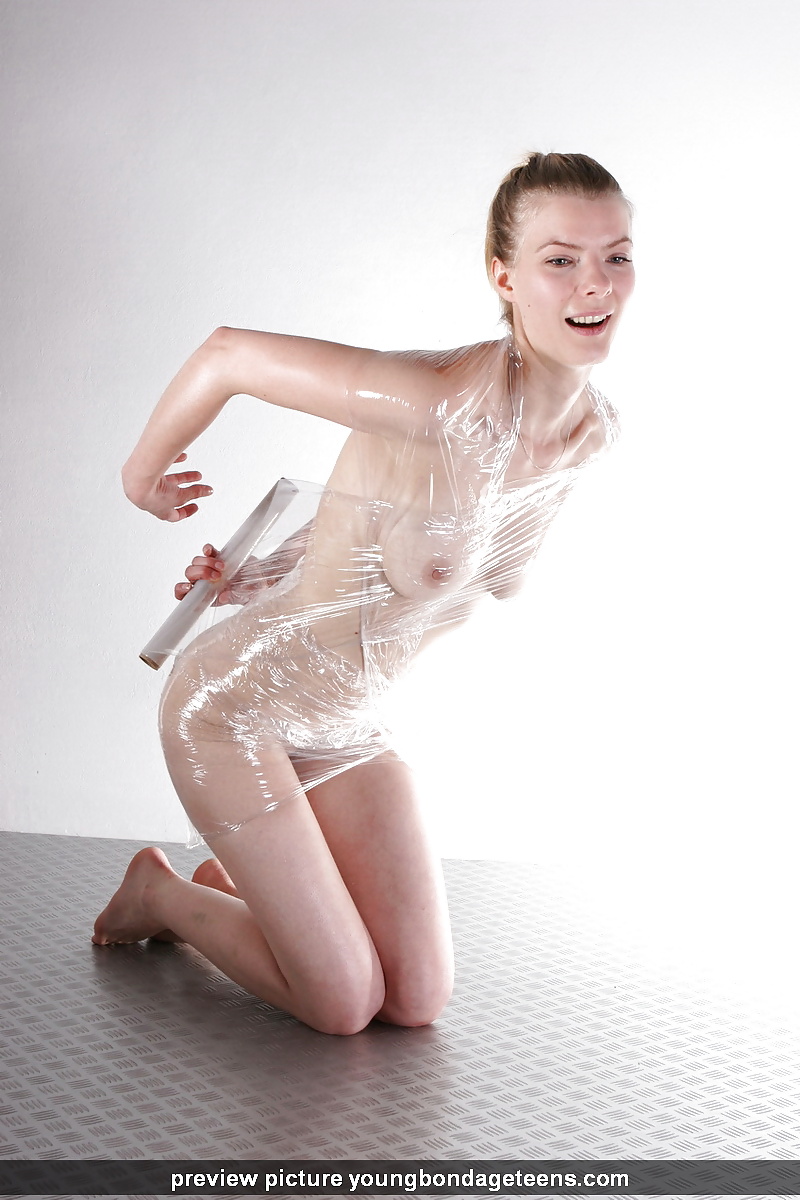 Blonde girl plastic wrap #18113148