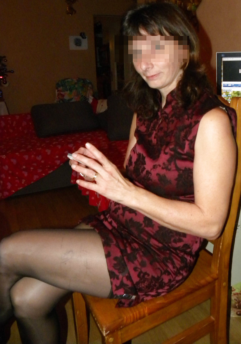 My wife dressed for christmas #8741209