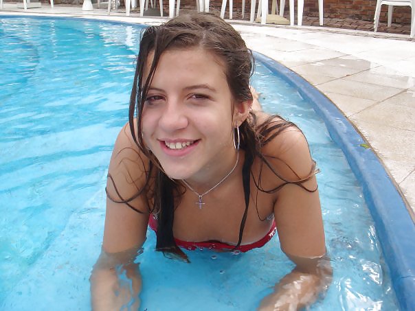 Candi, young hot girl at pool #12498460