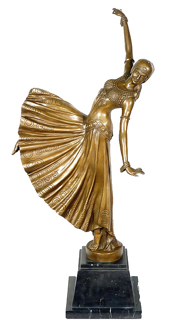 アール・デコの彫像2 - 女性のブロンズ像
 #16361616