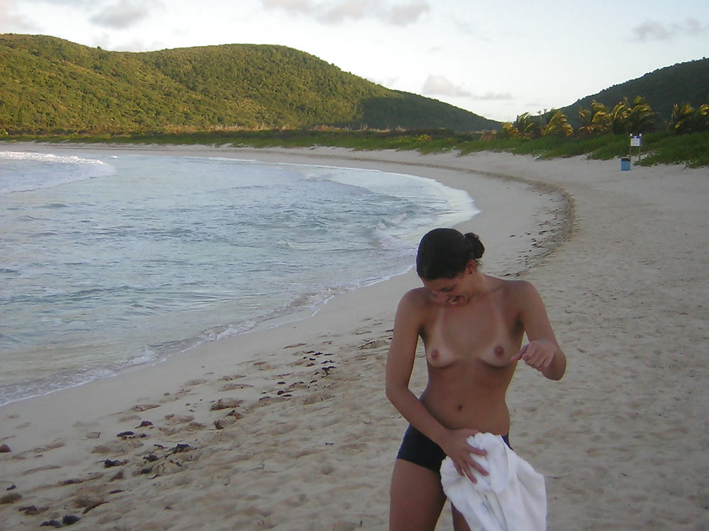 Cubanita girlfriend naked public beach #6583345