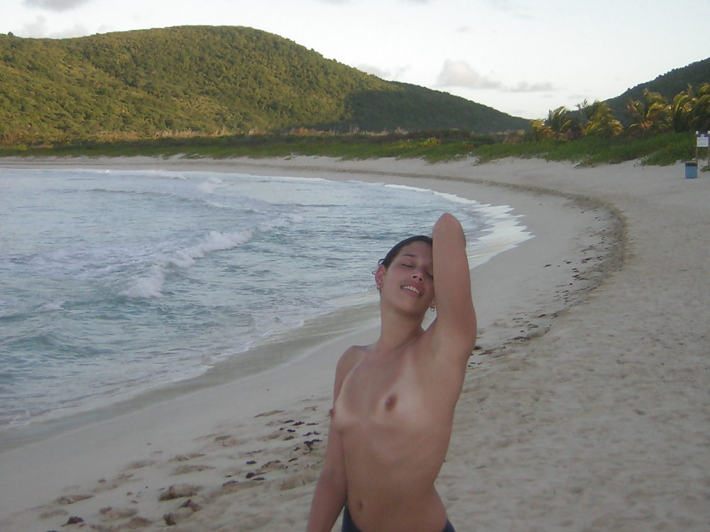 Cubanita girlfriend naked public beach #6583355