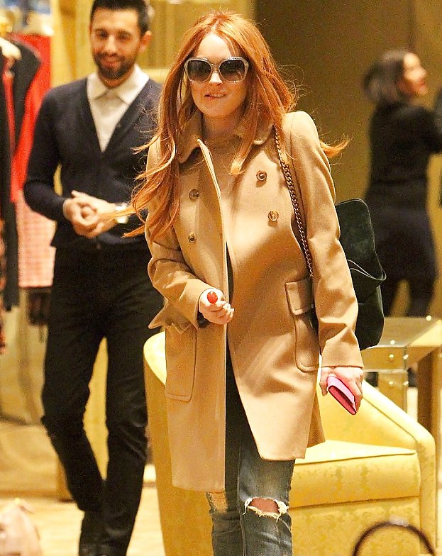 Lindsay Lohan ... Shopping With New Red Hair #13836266