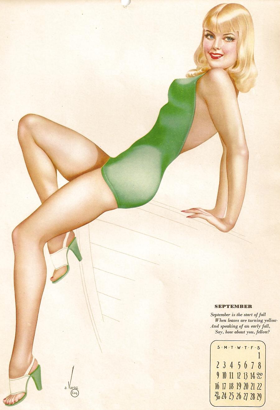 Erotic Calendar 5 - Vargas Pin-ups 1945 #9307980