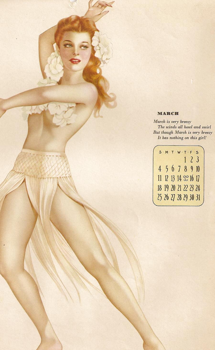 Erotic Calendar 5 - Vargas Pin-ups 1945 #9307985