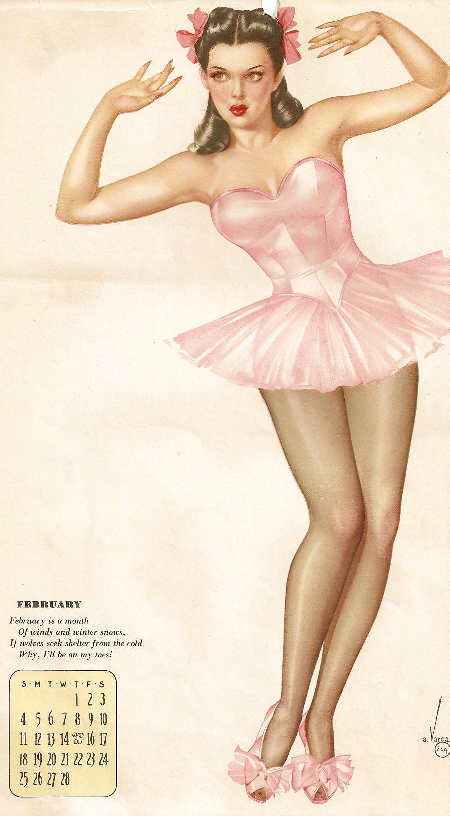 Erotic Calendar 5 - Vargas Pin-ups 1945 #9307995
