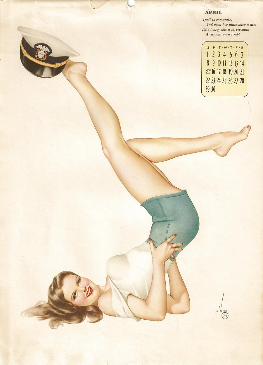 Calendrier érotique 5 - Vargas Pin-up 1945 #9308000