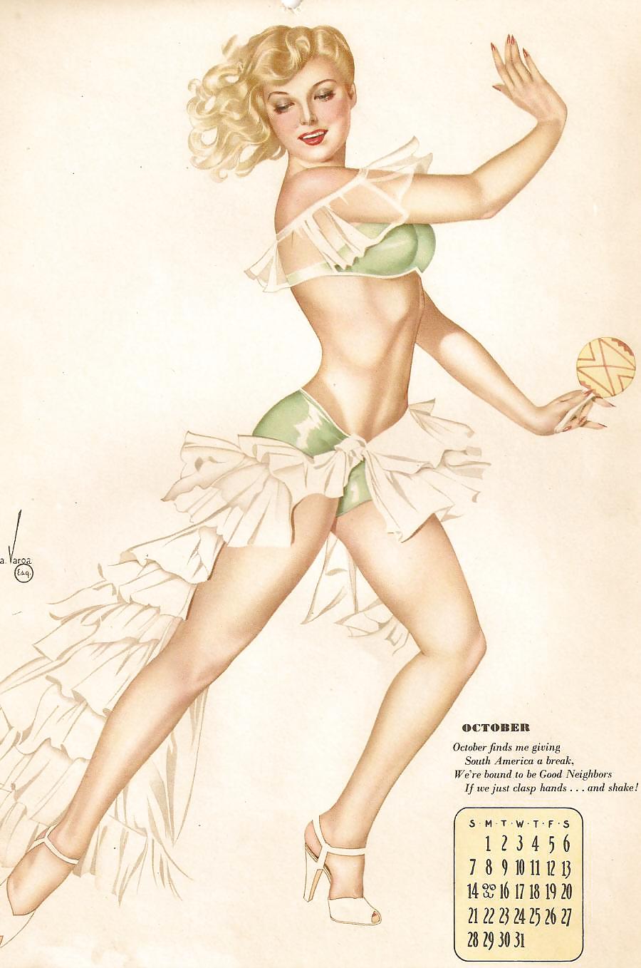 Erotic Calendar 5 - Vargas Pin-ups 1945 #9308006