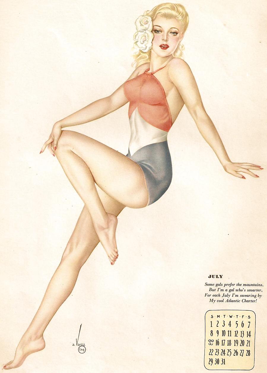 Erotic Calendar 5 - Vargas Pin-ups 1945 #9308012