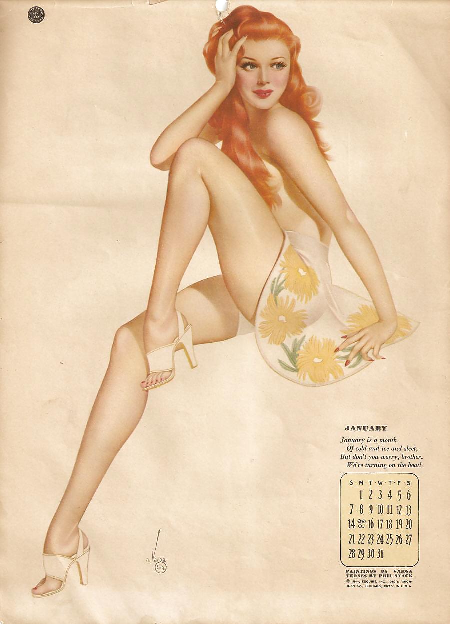 Erotic Calendar 5 - Vargas Pin-ups 1945 #9308035