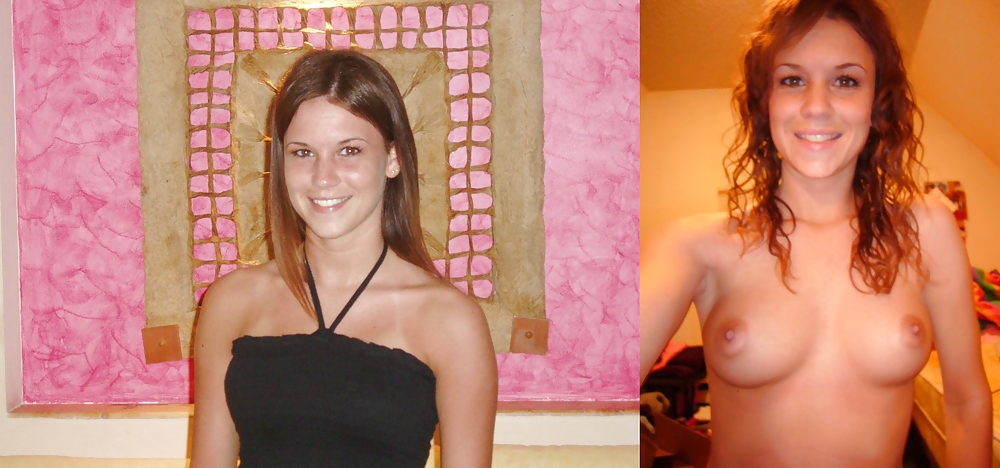 Jóvenes antes y después vestidos desvestidos
 #10452942