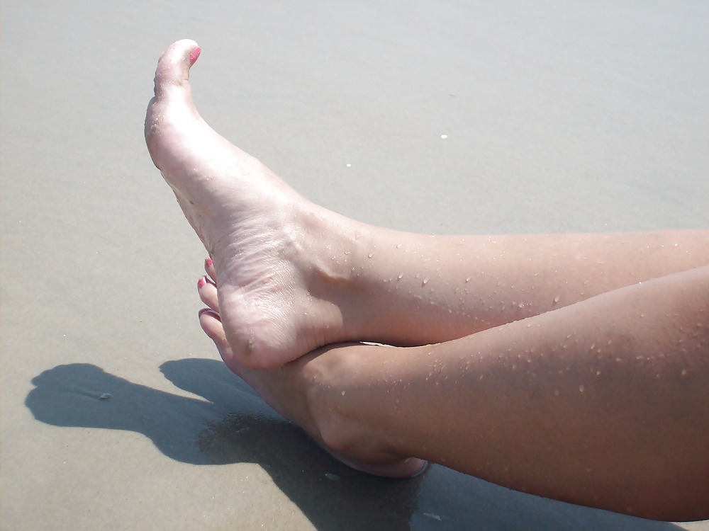 My sexy wife's feet at the beach #1175369