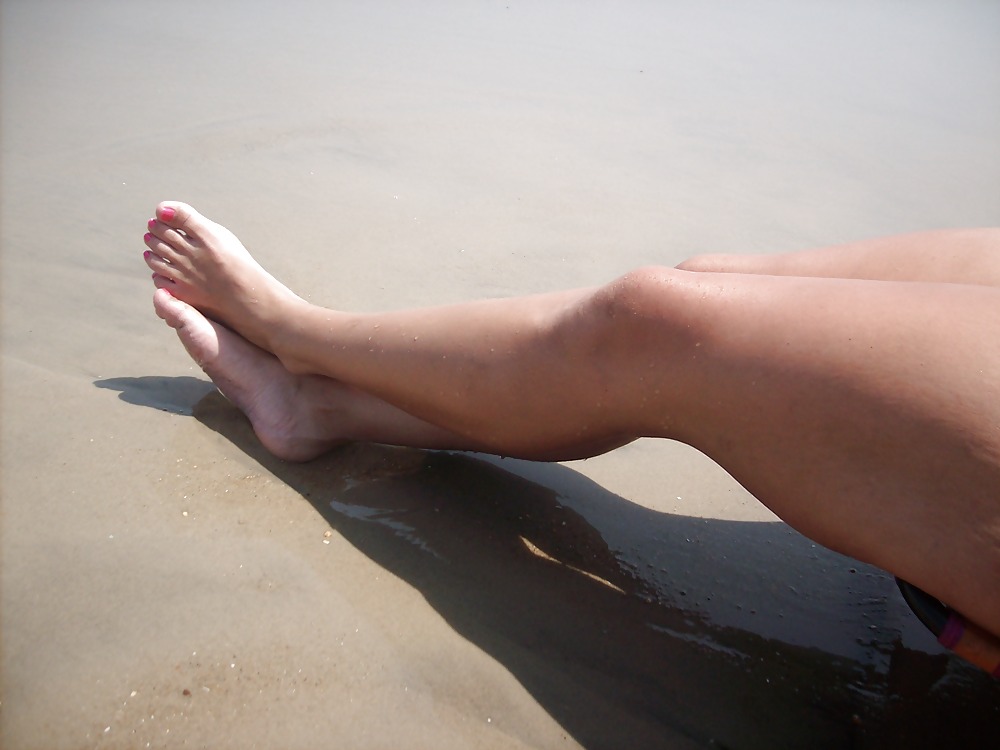 My sexy wife's feet at the beach #1175378