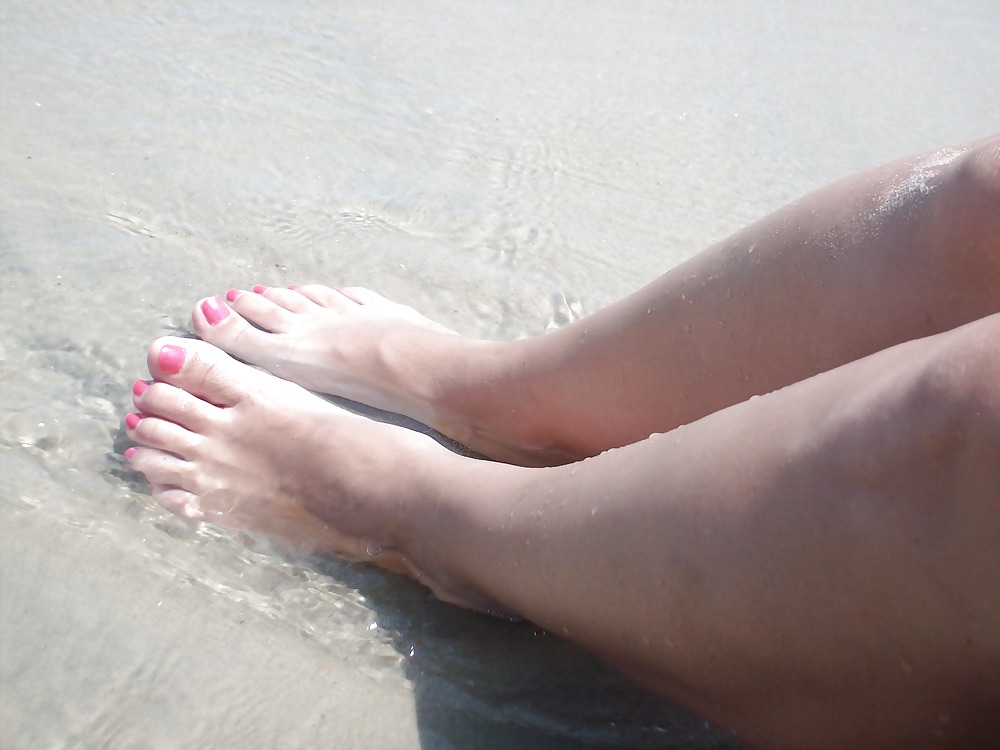 My sexy wife's feet at the beach #1175404