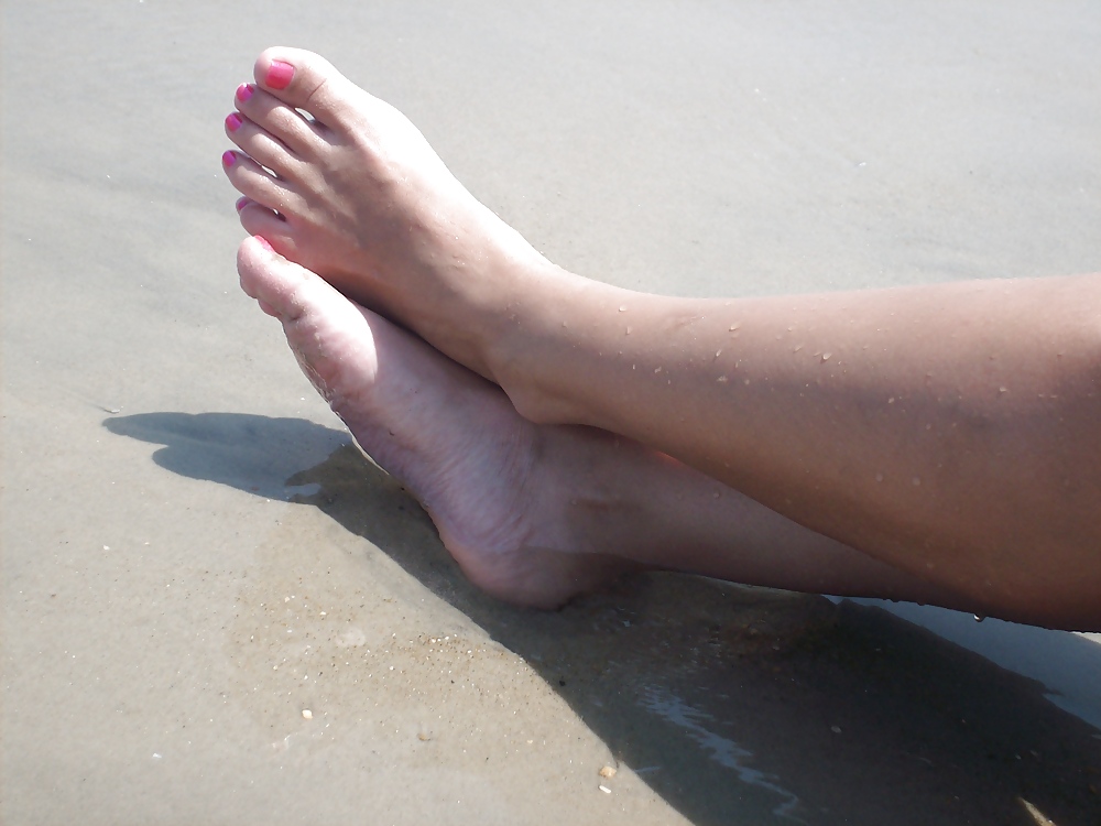 My sexy wife's feet at the beach #1175439