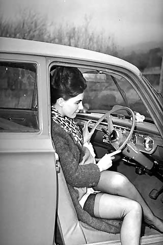 Ladies in cars gloves olden days #40165900