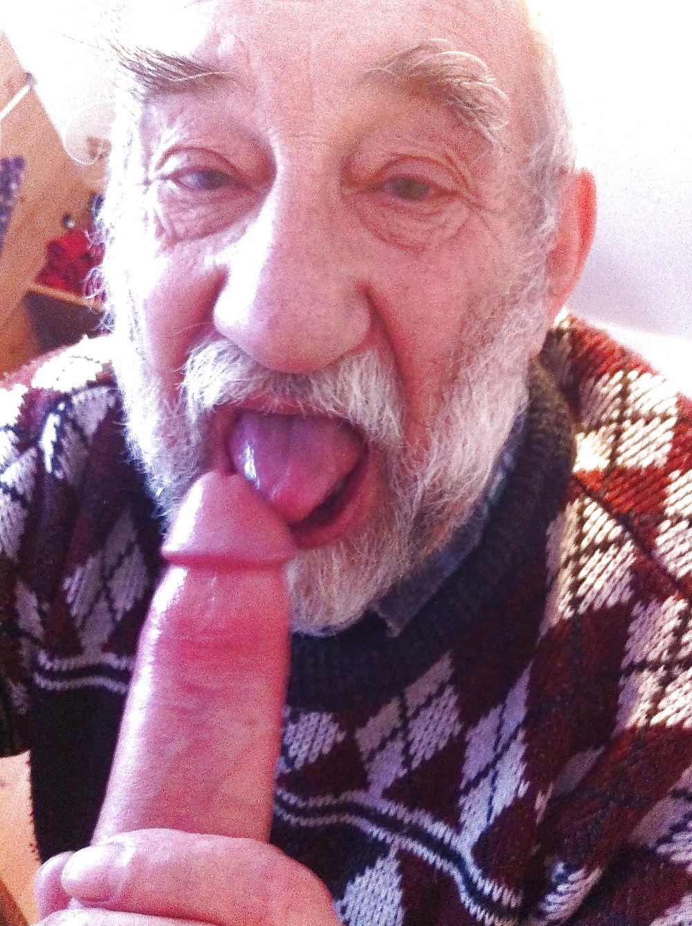 Grandpa sucking my cock blow job old young