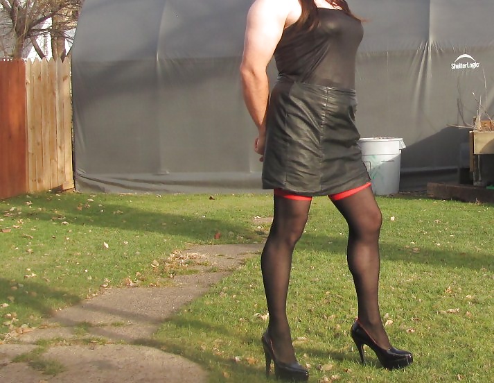 Step mom made me a sissy today posing outside #39015944
