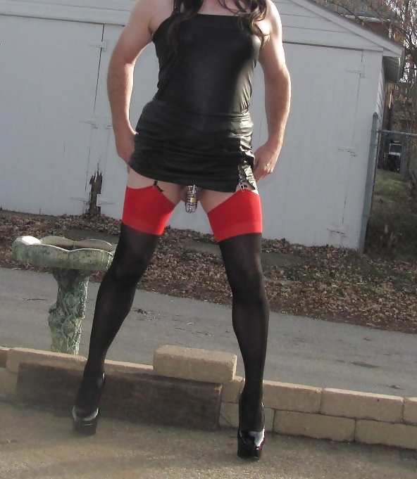 Step mom made me a sissy today posing outside #39015967
