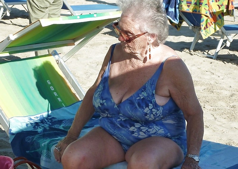 Granny on the beach #23637291
