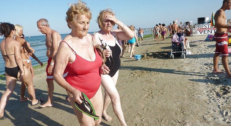 Granny on the beach #23637478